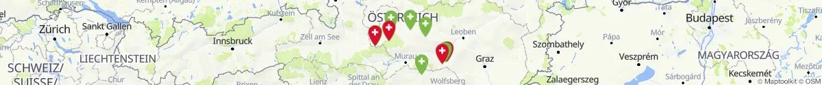 Kartenansicht für Apotheken-Notdienste in der Nähe von Murau (Steiermark)